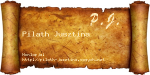 Pilath Jusztina névjegykártya